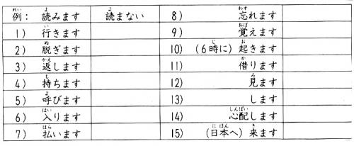 Онлайн японский язык. Урок 17 (9) - Задания и упражнения